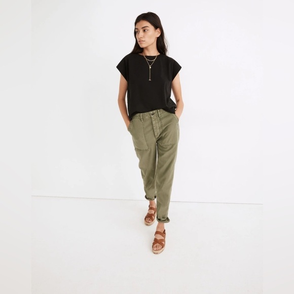 Madewell Shoulder Tee In Black Boxy Drapey Minimalist Versatile Relaxed Top XS - Picture 4 of 11